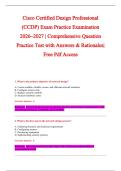 Cisco Certified Design Professional &NewLine;&lpar;CCDP&rpar; Exam Practice Examination &NewLine;2026&ndash;2027 &vert; Comprehensive Question &NewLine;Practice Test with Answers & Rationales&vert; &NewLine;Free Pdf Access