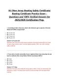 NJ &lpar;New Jersey Boating Safety Certificate&rpar; Boating Certificate Practice Exam &ndash; Questions and 100&percnt; Verified Answers for 2025&sol;2026 Certification Prep&period;