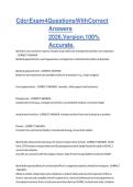 CDCR Exam 4 Questions with Correct Answers 2026 &vert; Complete Study Guide&comma; Practice Test & Solutions