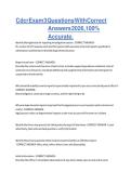 CDCR Exam 3 Questions with Correct Answers 2026 &vert; Complete Study Guide&comma; Practice Test & Verified Solutions