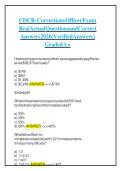 CDCR Corrections Officer Exam Real Practice Questions 2026 &vert; Complete Study Guide with Answers & Solutions