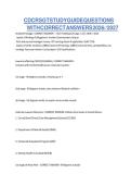 CDCR Sergeant Study Guide Questions with Correct Answers 2026 &vert; Complete Exam Prep & Practice Test Solutions