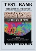 TEST BANK to Accompany Neuroscience&comma; Sixth Edition &lpar;2026&rpar; by Purves&comma; Augustine&comma; Fitzpatrick&comma; Hall&comma; LaMantia&comma; Mooney&comma; Platt & White &mdash; Complete Chapters with Verified Questions & Answers A&plus;