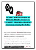 CM 4223 STRATEGIC MANAGEMENT EXAM COMPLETE PACKAGE DEAL