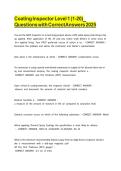 Coating Inspector Level 1 &lpar;1&ndash;20&rpar; Questions with Correct Answers 2026 &vert; Practice Exam & Study Guide