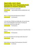 Naval skills&comma; Unit 3 Basic Seamanship Deck Seamanship Exam Questions & Answers &lpar;Grade A&plus;&rpar; - Copy&period;docx&NewLine;&NewLine;