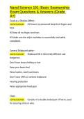 Naval Science 101 Basic Seamanship Exam Questions & Answers &lpar;Grade A&plus;&rpar;&period;docx&NewLine;&NewLine;