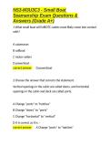 NS3-M3U3C3 - Small Boat Seamanship Exam Questions & Answers &lpar;Grade A&plus;&rpar;&period;docx&NewLine;&NewLine;NS3-M3U3C3 - Small Boat Seamanship Exam Questions & Answers &lpar;Grade A&plus;&rpar;&period;docx&NewLine;&NewLine;