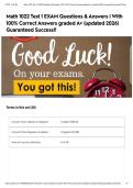 Math 1022 Test 1 EXAM Questions & Answers &vert; With 100&percnt; Correct Answers graded A&plus; &lpar;updated 2026&rpar; Guaranteed Success&excl;&excl;&NewLine;&NewLine;&NewLine;
