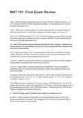 MAT 101  Final Exam Review Questions with Comprehensive Rationales &lpar;2026&sol;2027&rpar;&NewLine;