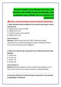 Maryland Assisted Living Manager Final Exam &vert; 200 &NewLine;Questions with Verified Answers & Rationales &vert; ALM &NewLine;Certification Prep &vert; COMAR 10&period;07&period;14 &vert; INSTANT PDF &NewLine;DOWNLOAD