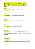BioBeyond Unit 4 Written in Stone Exam Questions & Answers &lpar;Grade A&plus;&rpar;&period;docx&NewLine;&NewLine;