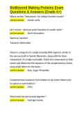 BioBeyond Making Proteins Exam Questions & Answers &lpar;Grade A&plus;&rpar;&period;docx&NewLine;&NewLine;