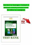 Test Bank for Bontragers Textbook of  Radiographic Positioning and Related Anatomy 9th Edition by John Lampignano&comma; Leslie E&period; Kendrick