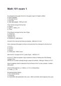 Math 101 exam 1 Questions with Detailed Explanations &lpar;2026&sol;2027&rpar;&NewLine;