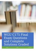 WGU C175 Final Exam Questions and Answers 2027 &vert; Complete Study Guide