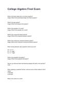 College Algebra Final Exam Questions with Detailed Explanations &lpar;2026&sol;2027&rpar;&NewLine;