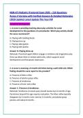 NGN ATI Pediatric Proctored Exam 2025 &ndash; 210 Questions &NewLine;Across 3 Versions with Verified Answers & Detailed Rationales &NewLine;&lpar;2026 Update&rpar; Latest Update This Year Pdf