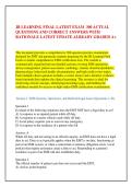 JB LEARNING FINAL LATEST EXAM  300 ACTUAL &NewLine;QUESTIONS AND CORRECT ANSWERS WITH &NewLine;RATIONALE LATEST UPDATE ALREADY GRADED A&plus;