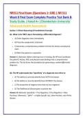 NR511 Final Exam &lpar;Questions 1&ndash;100&rpar; &vert; NR 511 &NewLine;Week 8 Final Exam Complete Practice Test Bank & &NewLine;Study Guide &vert; Rated A&plus; &vert;Chamberlain University &NewLine;Advanced Health Assessment 
