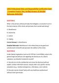 CADC Professional Ethics and Responsibility Certification Exam &NewLine;&vert; Complete Practice Test&comma; Verified Answers & Detailed &NewLine;Rationales 2026&sol;2027 