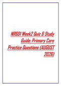 NR601 Week2 Quiz & Study &NewLine;Guide&colon; Primary Care &NewLine;Practice Questions &lpar;AUGUST &NewLine;2026&rpar;