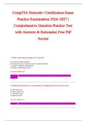 CompTIA Network&plus; Certification Exam &NewLine;Practice Examination 2026&ndash;2027 &vert; &NewLine;Comprehensive Question Practice Test &NewLine;with Answers & Rationales&vert; Free Pdf &NewLine;Access