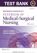 Test Bank for Brunner & Suddarth&rsquo;s Textbook of Medical-Surgical Nursing&comma; 14th Edition&comma; Janice L&period; Hinkle and Kerry H&period; Cheever