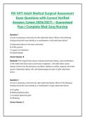 RN VATI Adult Medical Surgical Assessment Exam Questions with Correct Verified Answers &lpar;Latest 2026&sol;2027&rpar; &ndash; Guaranteed Pass &vert; Complete Med-Surg Nursing