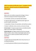 CADC Counseling Certification Exam &vert; Complete Practice &NewLine;Questions&comma; Clinical Scenarios & Detailed Rationales &NewLine;&lpar;2026&sol;2027&rpar;