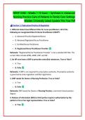 NRNP 6568 &ndash; Weeks 1-10 Exam &ndash; Synthesis in Advanced &NewLine;Nursing Practice Care of Patients in Family Care Settings &NewLine;Walden University Latest Update This Year Pdf 