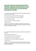 Exam &lpar;elaborations&rpar; NCLEX-RN PRACTICE 