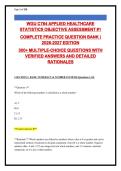WGU C784 APPLIED HEALTHCARE STATISTICS COMPLETE QUESTION BANK 2026-2027 &vert; 300&plus; MCQs with Verified Answers & Detailed Rationales &vert; Guaranteed Pass