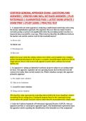 CERTIFIED GENERAL APPRAISER EXAM&ndash; QUESTIONS AND &NewLine;ANSWERS &vert; VERIFIED AND WELL DETAILED ANSWERS &vert; PLUS &NewLine;RATIONALES &vert; GUARANTEED PASS &vert; LATEST EXAM UPDATE &vert; &NewLine;EXAM PREP &vert; STUDY GUIDE &vert; PRACTICE TEST 