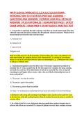 MATH 110 ALL MODULES &lpar;1&comma;2&comma;3&comma;4&comma;5&comma;6&comma;7&comma;8&comma;9&comma;10&rpar; EXAM &colon; &NewLine;INTRODUCTION TO STATISTICS-PORTAGE LEARNING  &ndash; &NewLine;QUESTIONS AND ANSWERS &vert; VERIFIED AND WELL DETAILED &NewLine;ANSWERS &vert; PLUS RATIONALES &vert; GUARANTEED PASS &vert; LATEST &NewLine;EXAM UPDATE &vert; EXAM PREP &vert; STUDY GUIDE &vert; PRACT