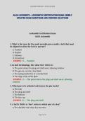 ALOA LOCKSMITH - LOCKSMITH CERTIFICATION EXAM &vert; NEWLY UPDATED EXAM QUESTIONS AND VERIFIED SOLUTIONS&NewLine;&NewLine;