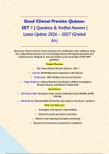 Good Clinical Practice Quizzes- SET 1 &vert; Questions & Verified Answers &vert; Latest Update 2026 &ndash; 2027 &lpar;Graded A&plus;&rpar;&NewLine;