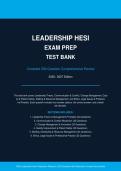  Leadership HESI Exam Prep Test Bank Complete 200-Question Review Actual Exam 2026&sol;2027 &ndash; 100&percnt; Verified &vert; Detailed Rationales &ndash; Pass Guaranteed &ndash; A&plus; Graded