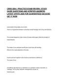CEBS GBA 1 PRACTICE EXAM REVIEW &sol; STUDY GUIDE QUESTIONS AND VERIFIED ANSWERS LATEST UPDTE 2026 FOR GUARANTEED SUCCESS GET IT NOW 