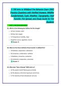S-190 Intro to Wildland Fire Behavior Exam 200Q &NewLine;Practice Questions with Verified Answers&comma; Wildfire &NewLine;Fundamentals&comma; Fuels&comma; Weather&comma; Topography&comma; Heat &NewLine;Transfer&comma; Fire Spread&comma; and Study Guide for Fire &NewLine;Students