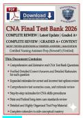 CNA Final Test Bank 2026 &vert; Latest Update &vert; 500&plus; Questions with Verified Answers & Detailed Rationales &ndash; NNAAP&sol;Prometric Certified Nursing Assistant Exam Prep &vert; Graded A&plus;