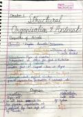 Structural organization of animals detailed handwritten topper's notes 