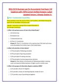 WGU D216 Business Law for Accountants Final Exam &vert; All &NewLine;Questions with 100&percnt; Correct Verified Answers &vert; Latest &NewLine;Updated Version &vert; Already Graded A&plus;