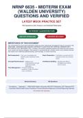 NRNP 6635 - MIDTERM EXAM &lpar;WALDEN UNIVERSITY&rpar; QUESTIONS AND VERIFIED ANSWERS WITH&NewLine;RATIONALES JUST RELEASED &period;PDF&period;