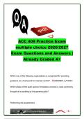 ACC 409 Practice Exam 2026&sol;2027 &ndash; 53&plus; Auditing Questions & Answers&comma; COSO&comma; PCAOB&comma; Internal Controls&comma; Ethics & Auditor Liability