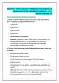 WGU D443 Health Assessment OA Practice Exam &lpar;Questions & &NewLine;Answers&rpar; QUESTIONS AND CORRECT ANSWERS LATEST &NewLine;UPDATE THIS YEAR&period;pdf 