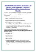 WGU D443 Health Assessment OA Practice Exam &vert; 200 &NewLine;Questions with Verified Answers & Rationales &vert; &NewLine;Objective Assessment Prep &vert; Western Governors &NewLine;University 