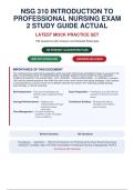 NSG 310 INTRODUCTION TO PROFESSIONAL NURSING EXAM 2 STUDY GUIDE ACTUAL 2026&sol;2027 -&NewLine;COMPLETE EXAM-STYLE QUESTIONS &vert; 100&percnt; VERIFIED - PASS GUARANTEED - A&plus; GRADED