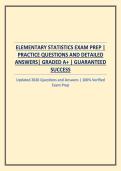 ELEMENTARY STATISTICS EXAM PREP &vert; PRACTICE QUESTIONS AND DETAILED ANSWERS