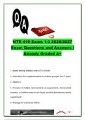 NTR 410 Exams 1&ndash;3 2026&sol;2027 &ndash; 100&plus; Questions & Answers&comma; Pregnancy Nutrition&comma; Gestational Diabetes&comma; Breastfeeding & Infant Growth